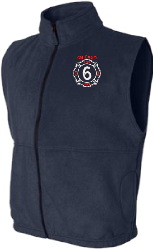 Custom Fire Department Fleece Vest with Engine Number